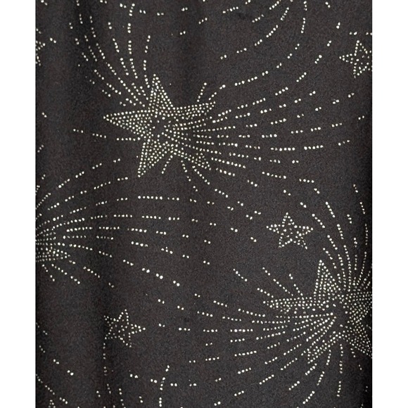 VTG Star Print Statement Top Women 22W Glitter Bling Celestial Going Out Party - Picture 5 of 5